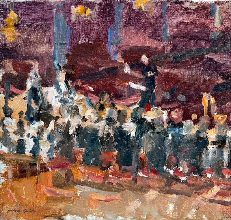 Concertgebouworkest, Amsterdam, olieverf/linnen, 30 x 35 cm., 2017