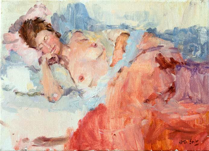 Figuurschilderijen door de schilder Peter Smit.