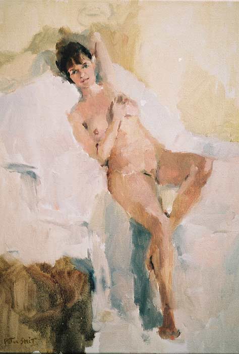 Figuurschilderijen door de schilder Peter Smit.