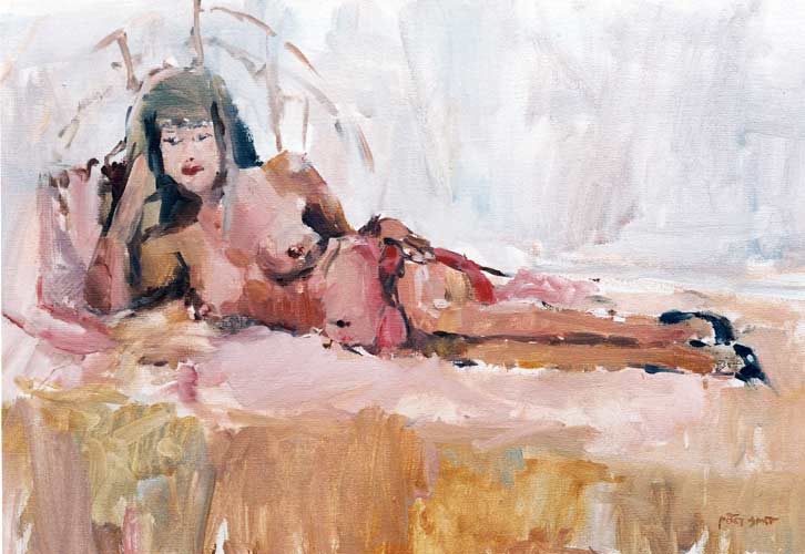 Figuurschilderijen door de schilder Peter Smit.