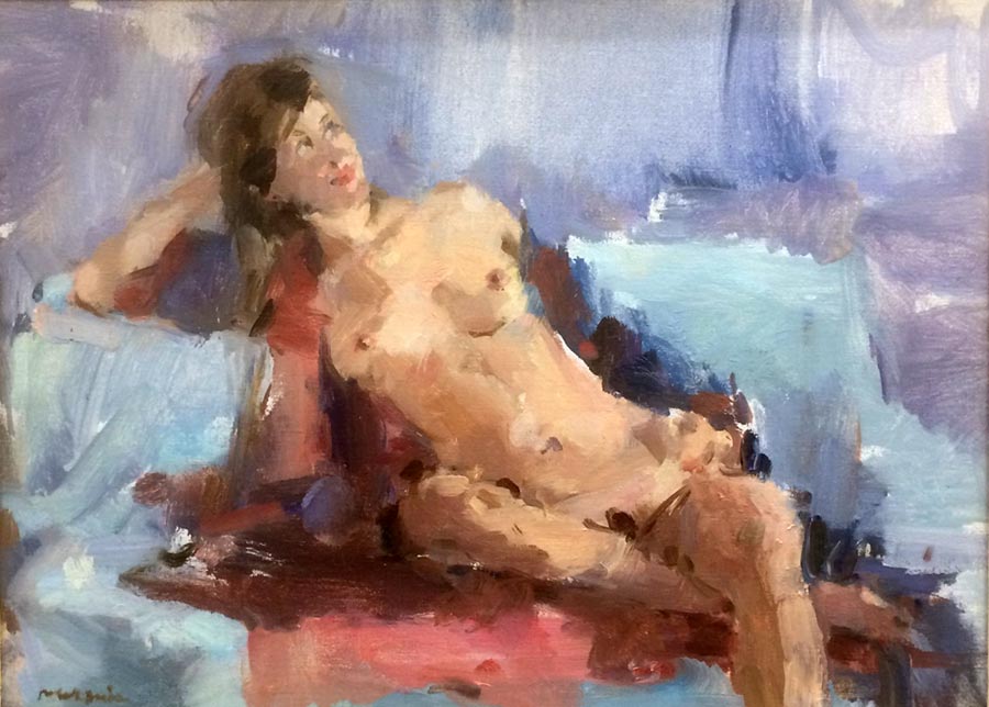 Figuurschilderijen door de schilder Peter Smit.