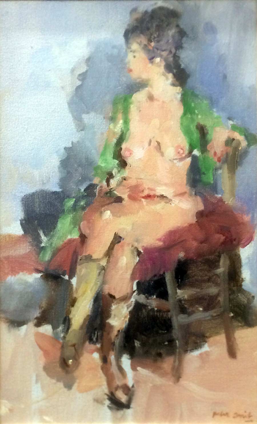 "Naakje" olieverf/linnen, 30 x 50 cm