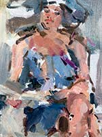 "Leesplezier", olieverf/linnen, 40 x 50 cm