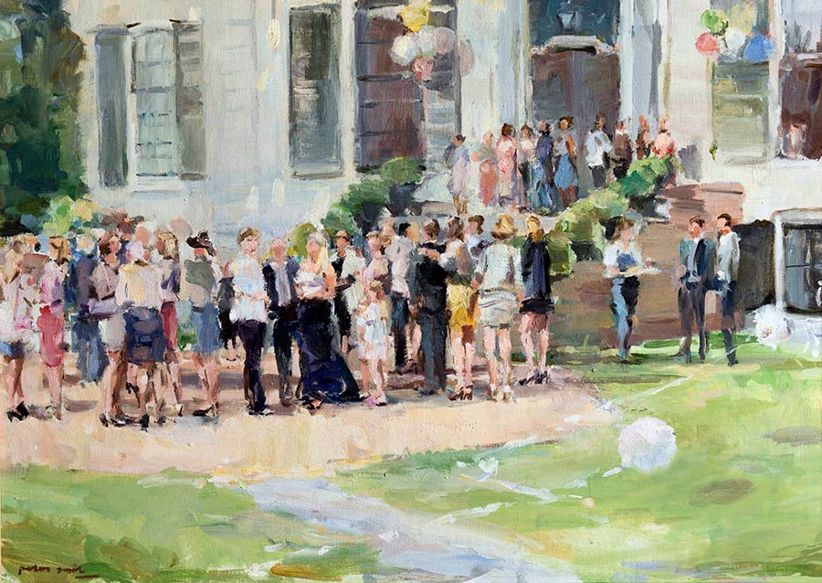 Huwelijk, olieverf/linnen, 50 x 70 cm., 2017