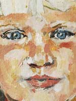 Detail van een portret van Peter Smit.