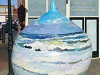 Tulip Bulb, polyester tulpen bol, afbeelding "Noordzee".