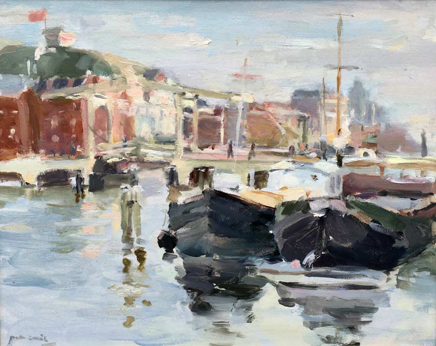Boten voor Carré - Amsterdam - olieverf op linnen - 40 x 50 cmSail, olieverf/linnen, 30 x 60 cm., Amsterdam 2016