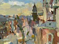 Detail van een stadsgezicht van Peter Smit.