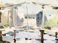 Detail van een stadsgezicht van Peter Smit.