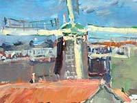 Detail van een stadsgezicht van Peter Smit.