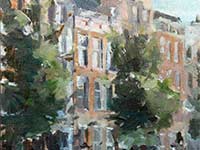 Prinsengracht, Amsterdam, olieverf op linnen, 50 x 30 cm