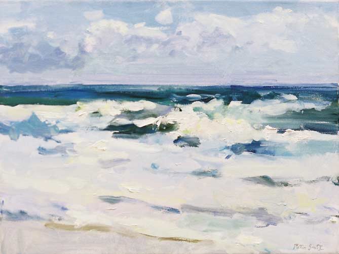 Noordzee - een olieverfschildery door Peter Smit.