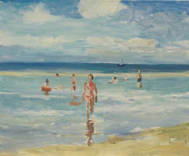 Tête á tête - een olieverfschildery door Peter Smit.