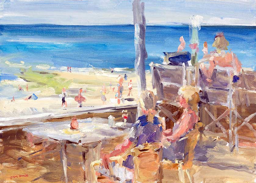 Strandgezichten door de schilder Peter Smit.