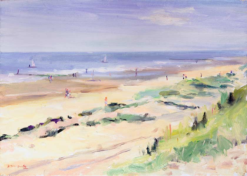 Strandgezichten door de schilder Peter Smit.